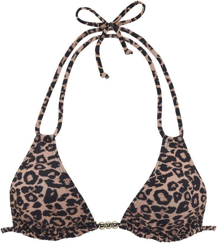 Vivance Triangel-bikinitop Thora in modieuze leoprint