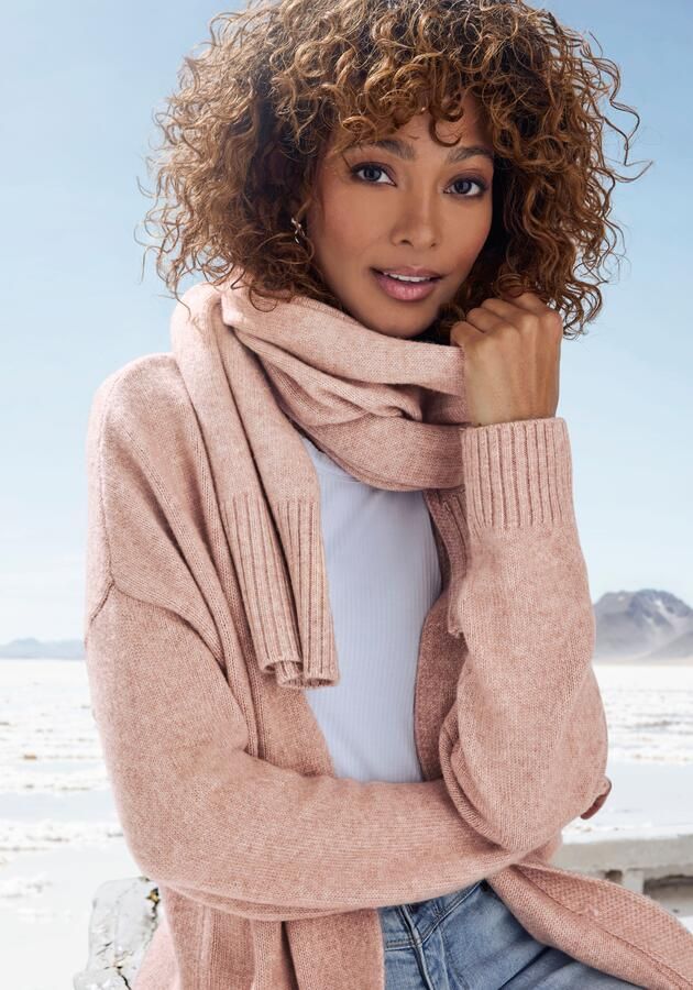 Vivance Vest van knuffelige breikwaliteit cardigan (set Met sjaal) - Foto 7