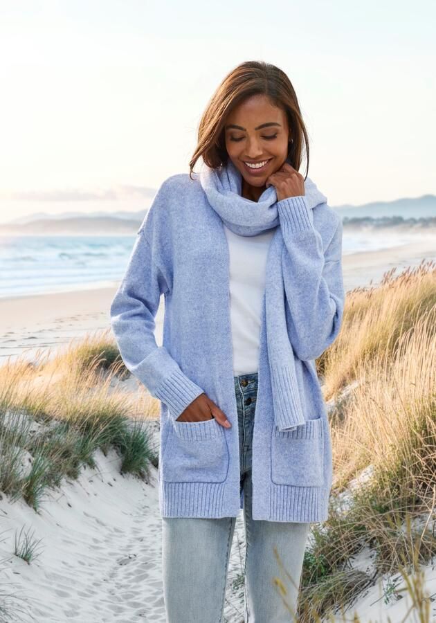 Vivance Vest van knuffelige breikwaliteit cardigan (set Met sjaal) - Foto 5