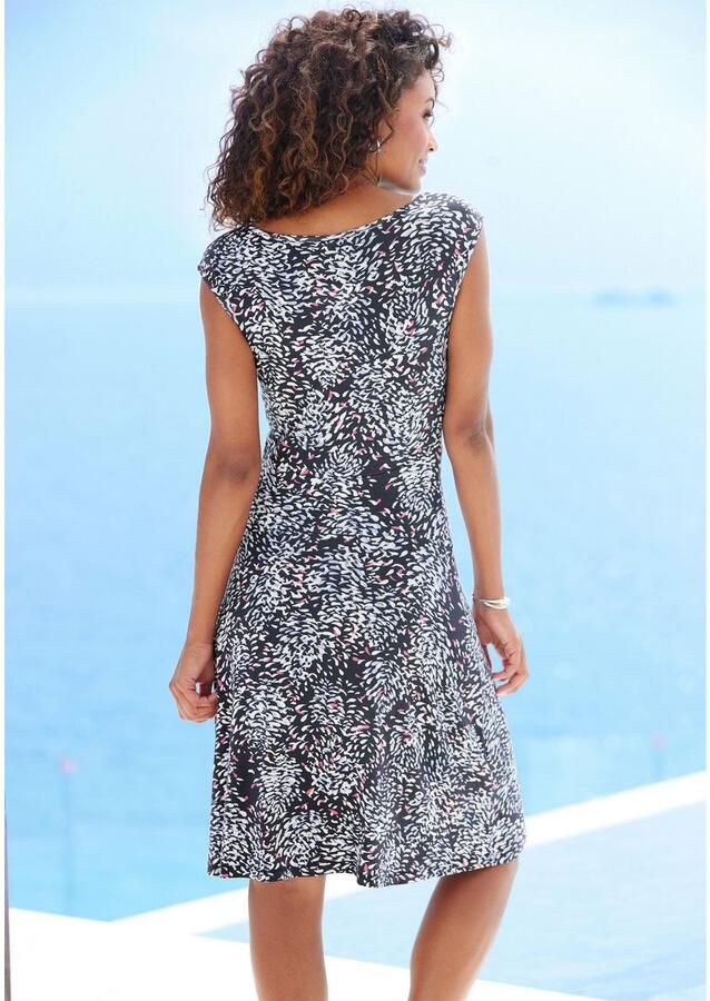 Vivance Zomerjurk met ribbels in de taille strandjurk all-over print - Foto 4