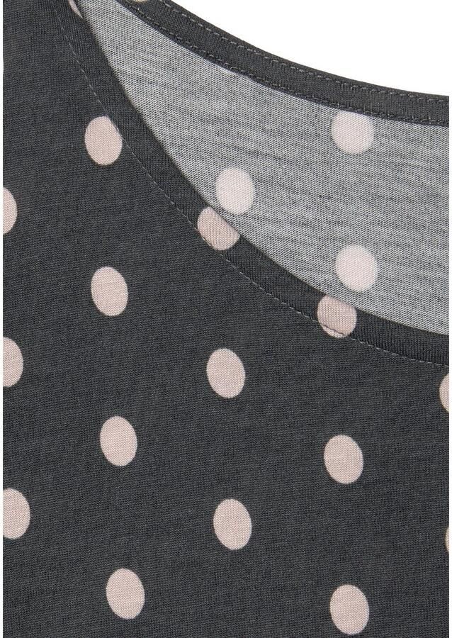 Vivance Zomerjurk met stippenprint t-shirtjurk knielengte strandjurk