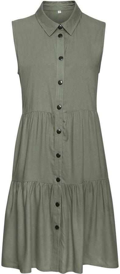 Vivance Zomerjurk van geweven viscose blousejurk met knoopsluiting en overhemdkraag - Foto 5