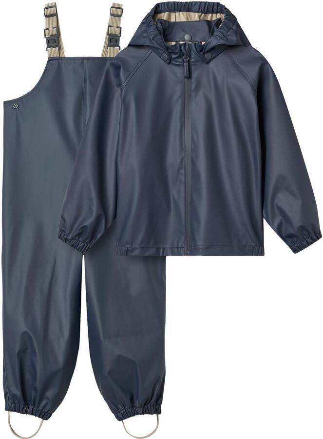 WHEAT Regenjack Rainwear Charlie waterdicht met reflectoren en met bijpassende tuinbroek (set 2 stuks)