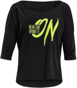 Winshape Shirt met 3 4-mouwen MCS001 ultralicht met neongele glitter-print