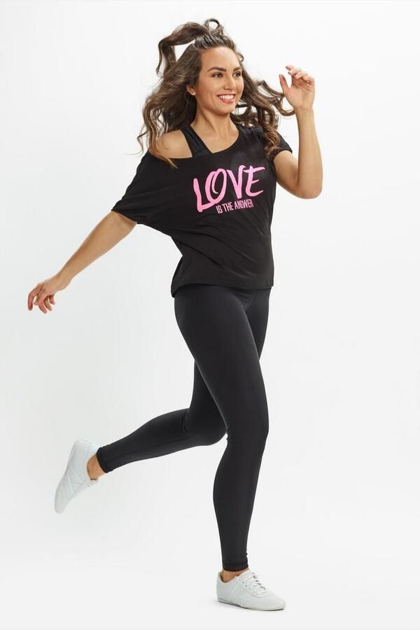 Winshape Oversized shirt MCT002 ultralicht met neon pinkkleurige glitter-print - Foto 3