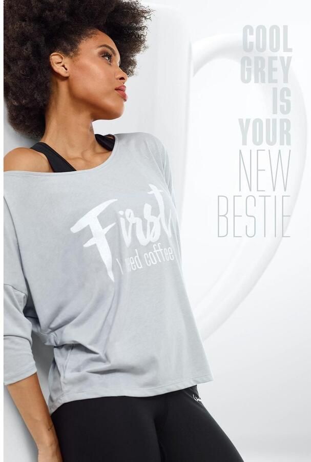 Winshape Oversized shirt MCT002 ultralicht met witte glitter-print - Foto 2