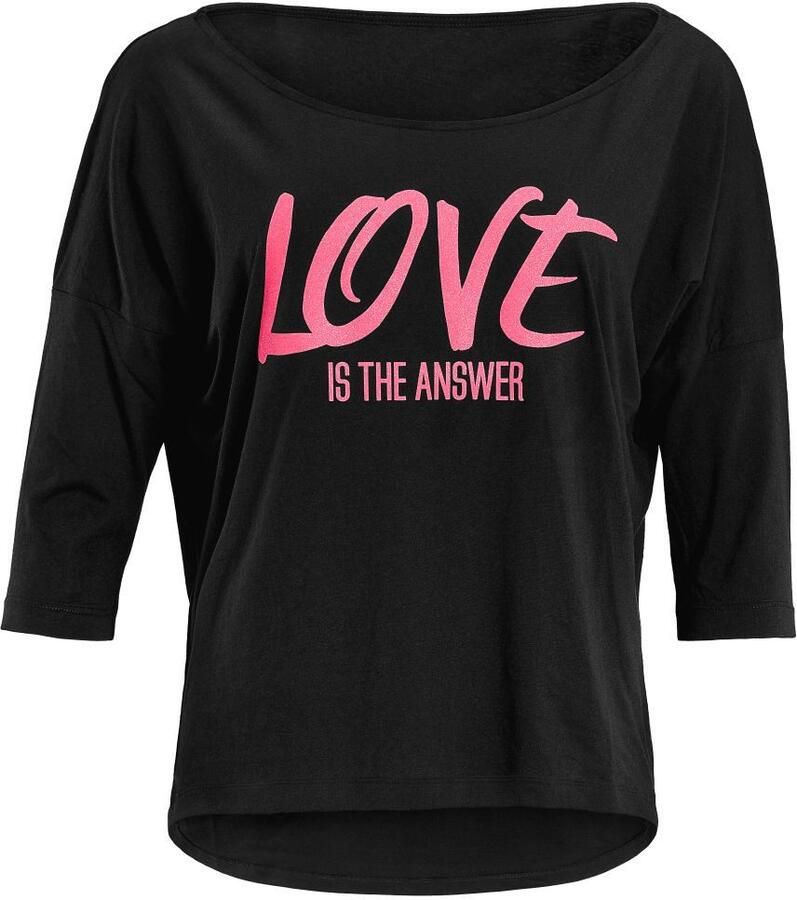 Winshape Shirt met 3 4-mouwen MCS001 ultralicht met neon pinkkleurige glitter-print - Foto 3