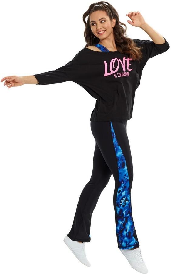 Winshape Shirt met 3 4-mouwen MCS001 ultralicht met neon pinkkleurige glitter-print - Foto 2