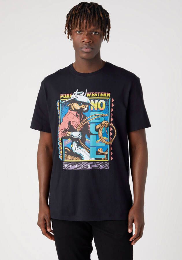 Wrangler T-shirt Graphic Black Heren