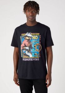 Wrangler T-shirt Graphic Zwart Heren