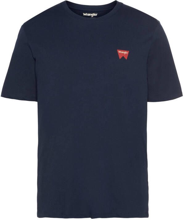 Wrangler T-Shirts Blauw Heren