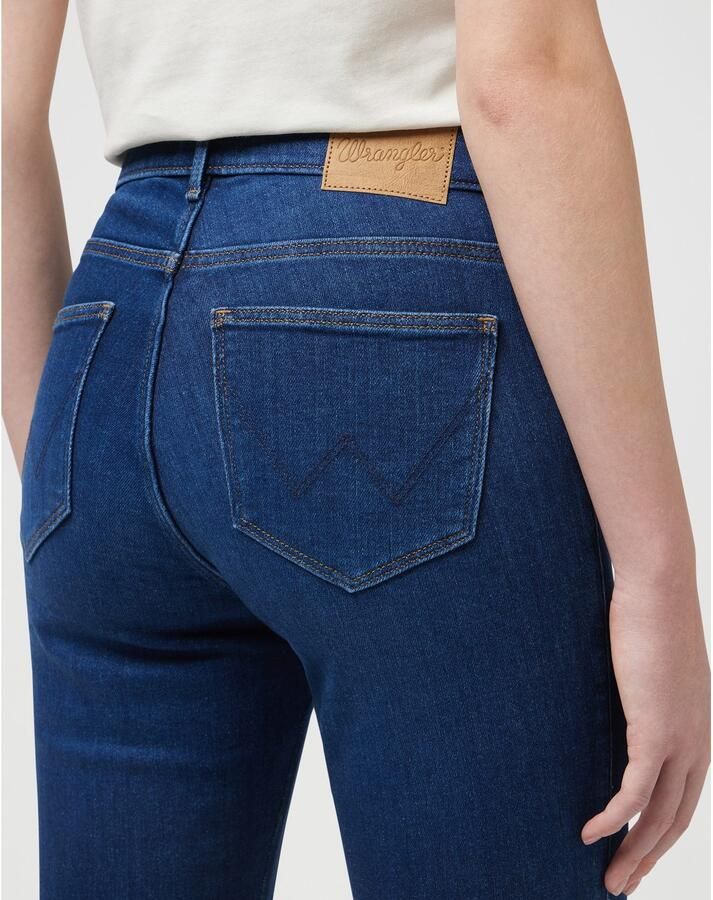 Wrangler 5-pocket jeans met contrastkleurige naden - Foto 3