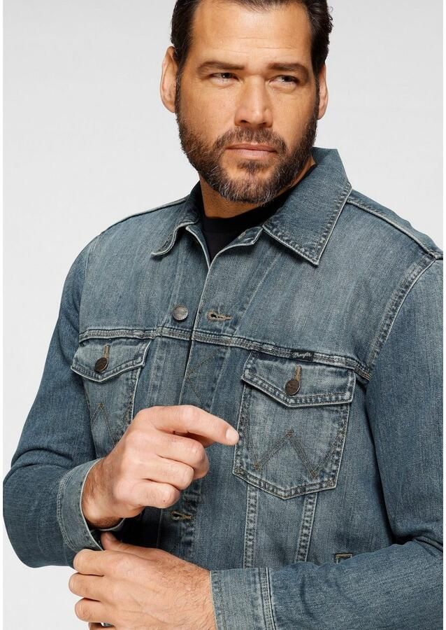 Wrangler Tijdloze Western Denim Jack Blue Heren - Foto 2