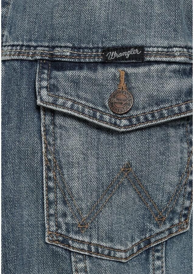 Wrangler Tijdloze Western Denim Jack Blue Heren - Foto 3