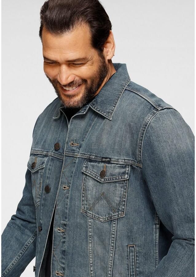 Wrangler Tijdloze Western Denim Jack Blue Heren - Foto 4