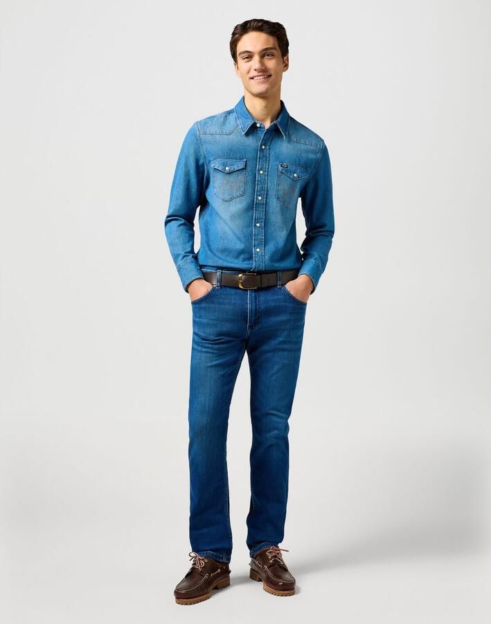Wrangler Straight jeans GREENSBORO FREE TO STRETCH Vrij om te rekken materiaal - Foto 4
