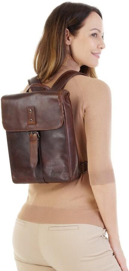 X-Zone Laptoprugzak echt leder - Foto 6