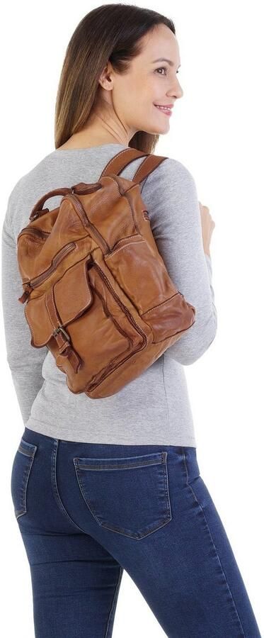 X-Zone Laptoprugzak echt leer made in italy - Foto 7