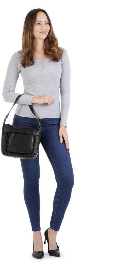 X-Zone Schoudertas echt leder - Foto 7