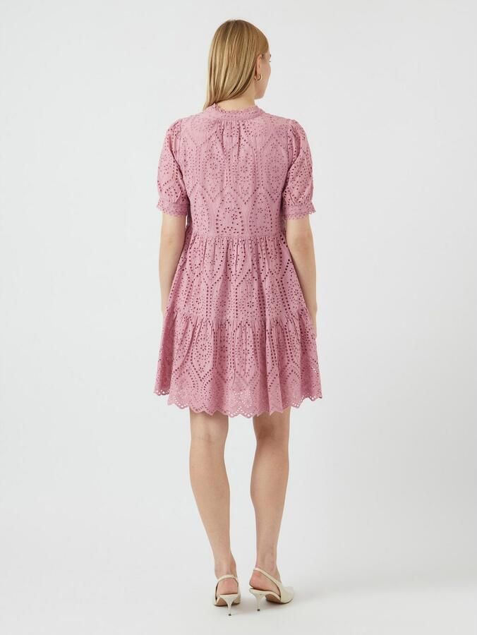 YAS Mini-jurk met broderie anglaise model 'Holi'