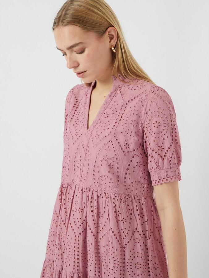 YAS Mini-jurk met broderie anglaise model 'Holi' - Foto 2