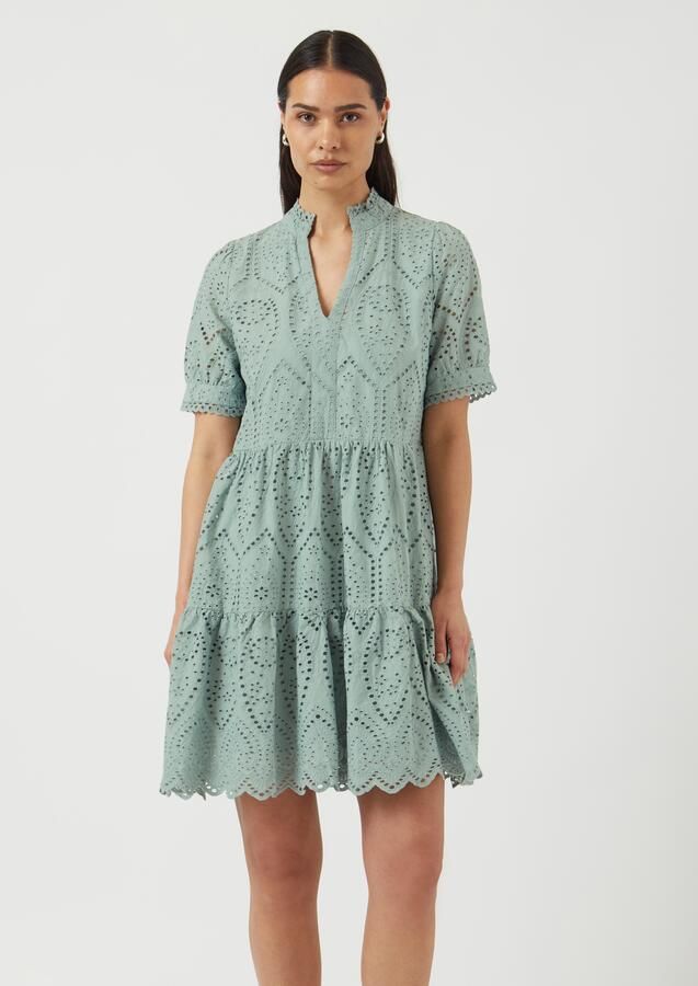 YAS Mini-jurk met broderie anglaise model 'Holi' - Foto 5