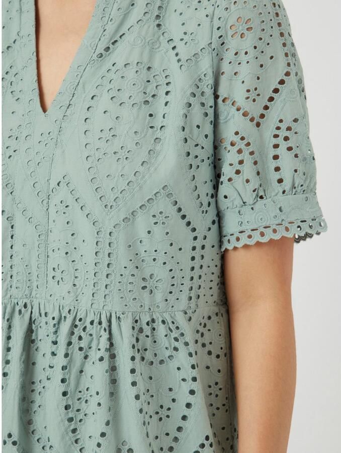 YAS Mini-jurk met broderie anglaise model 'Holi'