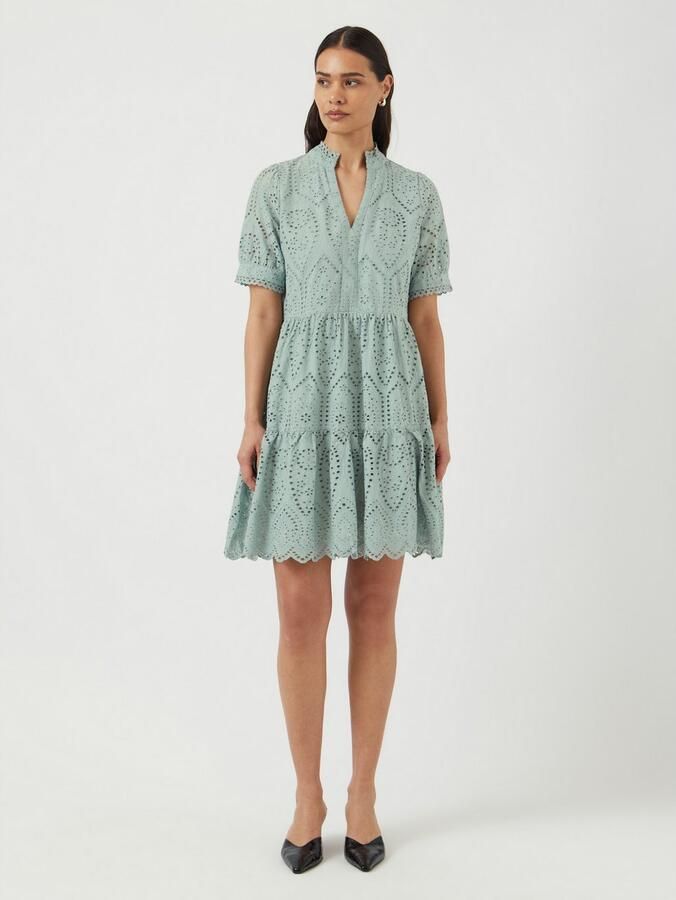 YAS Mini-jurk met broderie anglaise model 'Holi' - Foto 2