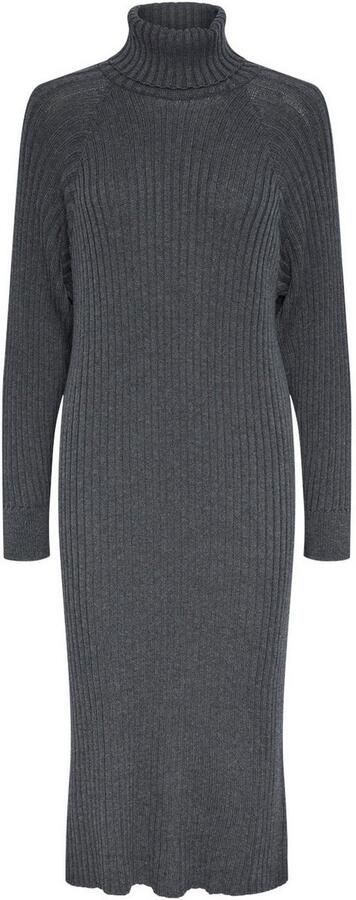 Y.A.S. Dames Jurken Yasmavi Knit Midi Rollneck Dress Grijs - Foto 14