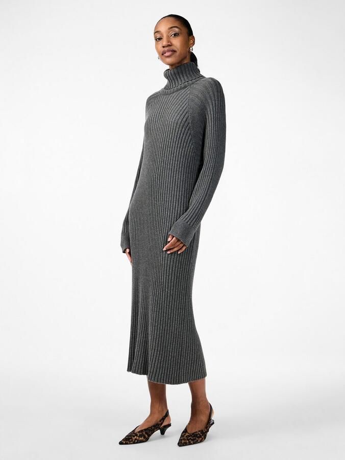 Y.A.S. Dames Jurken Yasmavi Knit Midi Rollneck Dress Grijs - Foto 10