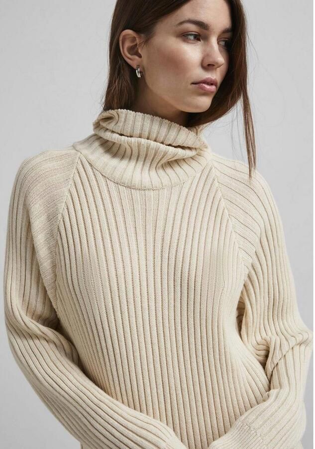 Y.A.S. Beige Midi Jurk Yasmavi Knit Midi Rollneck Dress - Foto 5