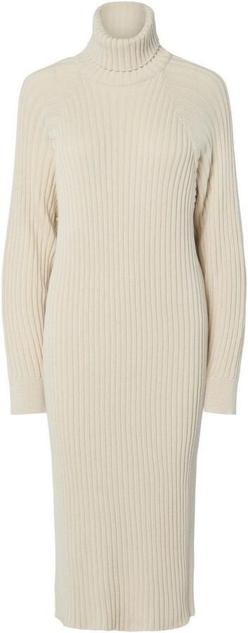 Y.A.S. Beige Midi Jurk Yasmavi Knit Midi Rollneck Dress - Foto 11