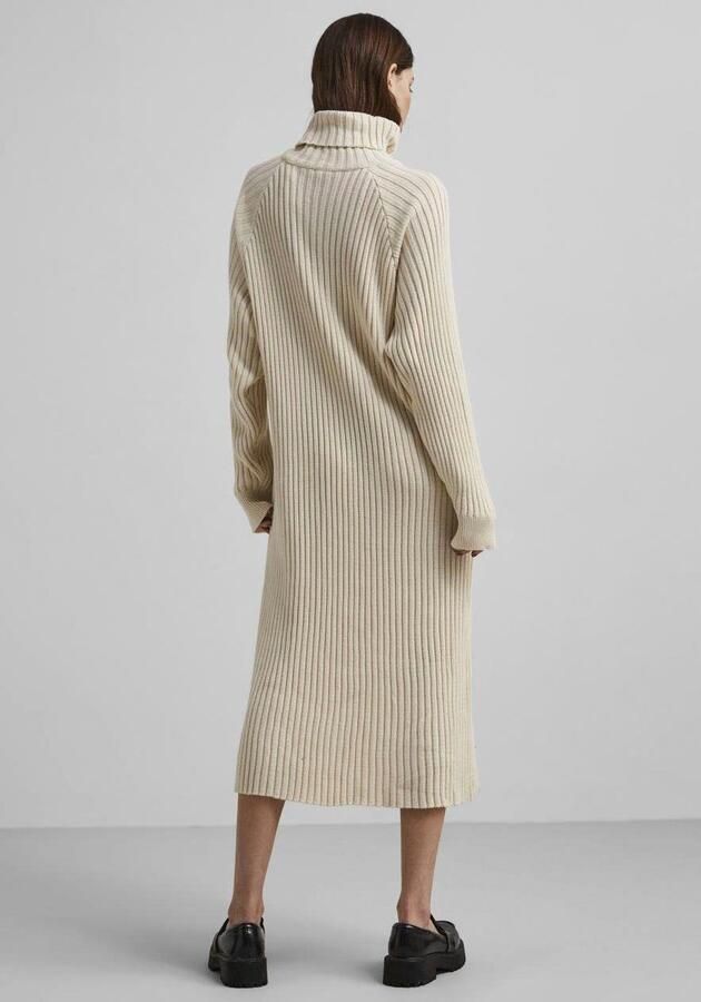 Y.A.S. Beige Midi Jurk Yasmavi Knit Midi Rollneck Dress - Foto 9