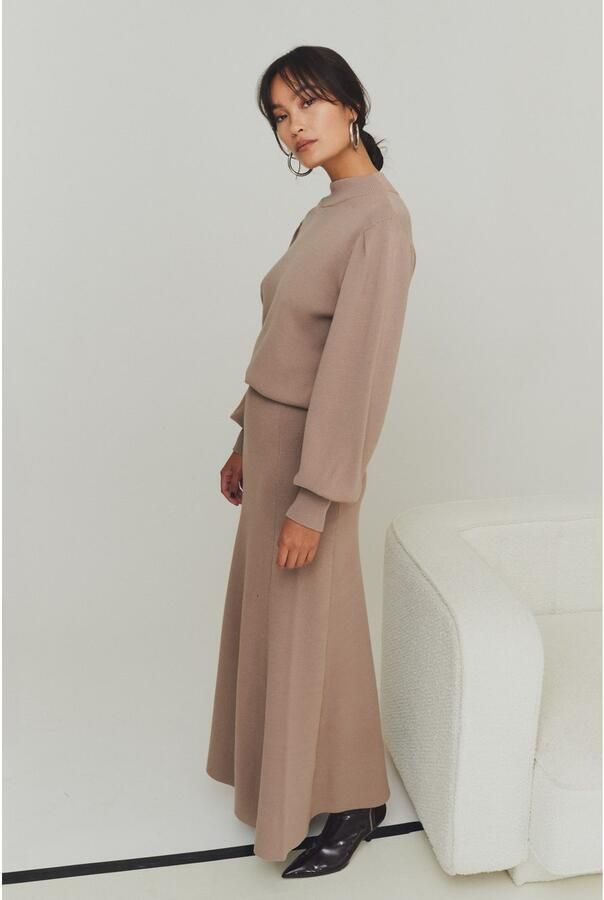 Y.A.S Gebreide rok YASFONNY HW ANKLE KNIT SKIRT S. NOOS - Foto 8