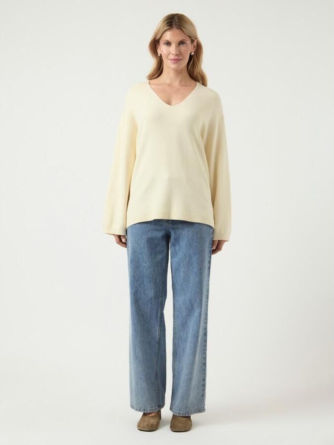 Y.A.S Gebreide trui YASELMA LS V-NECK KNIT PULLOVER S. NOOS - Foto 3