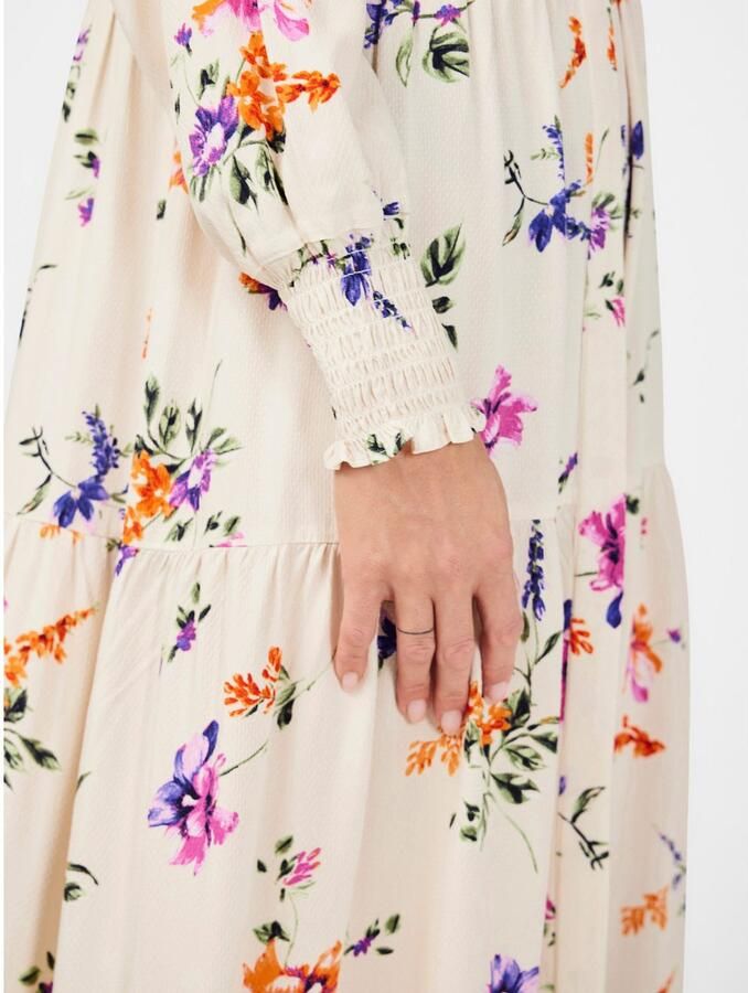 Y.A.S Gedessineerde jurk YASASINA LS LONG SHIRT DRESS S. NOOS