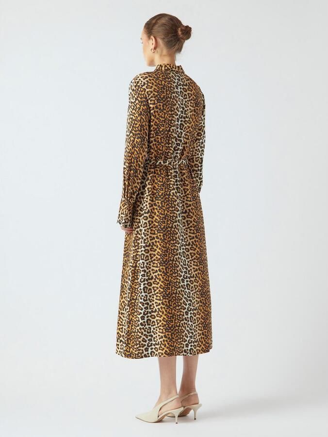 Y.A.S Jurk met overhemdkraag YASKAYA LS LONG SHIRT DRESS S. NOOS