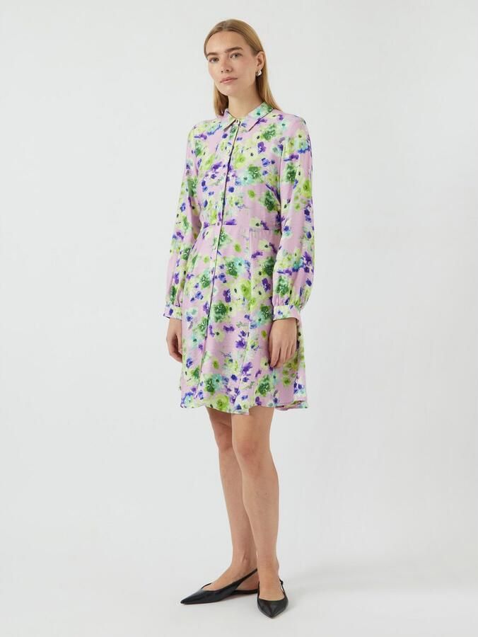 Y.A.S Jurk met overhemdkraag YASKAYA LS SHIRT DRESS S. NOOS - Foto 3
