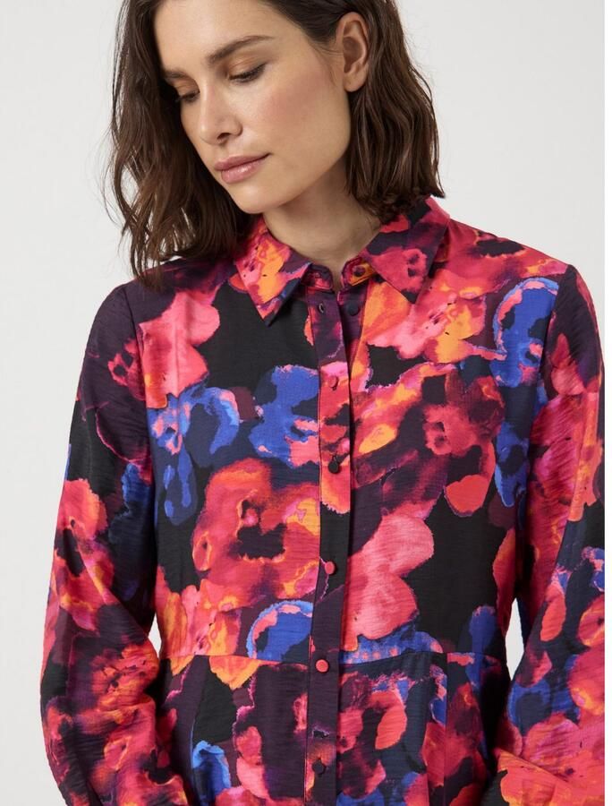 Y.A.S Jurk met overhemdkraag YASKAYA LS SHIRT DRESS S. NOOS