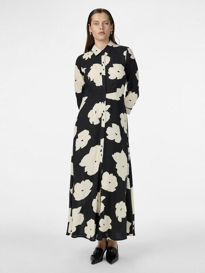 Y.A.S Jurk met overhemdkraag YASSAVANNA LONG SHIRT DRESS - Foto 4