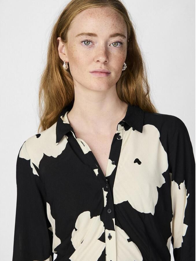 Y.A.S Jurk met overhemdkraag YASSAVANNA LONG SHIRT DRESS - Foto 2