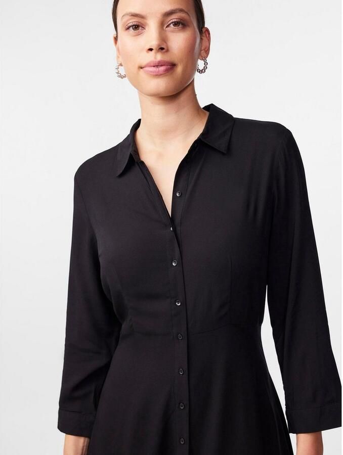 Y.A.S Jurk met overhemdkraag YASSAVANNA LONG SHIRT DRESS - Foto 3