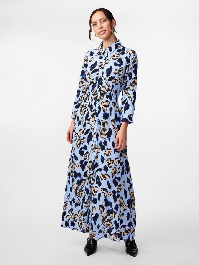 Y.A.S Jurk met overhemdkraag YASSAVANNA LONG SHIRT DRESS - Foto 3