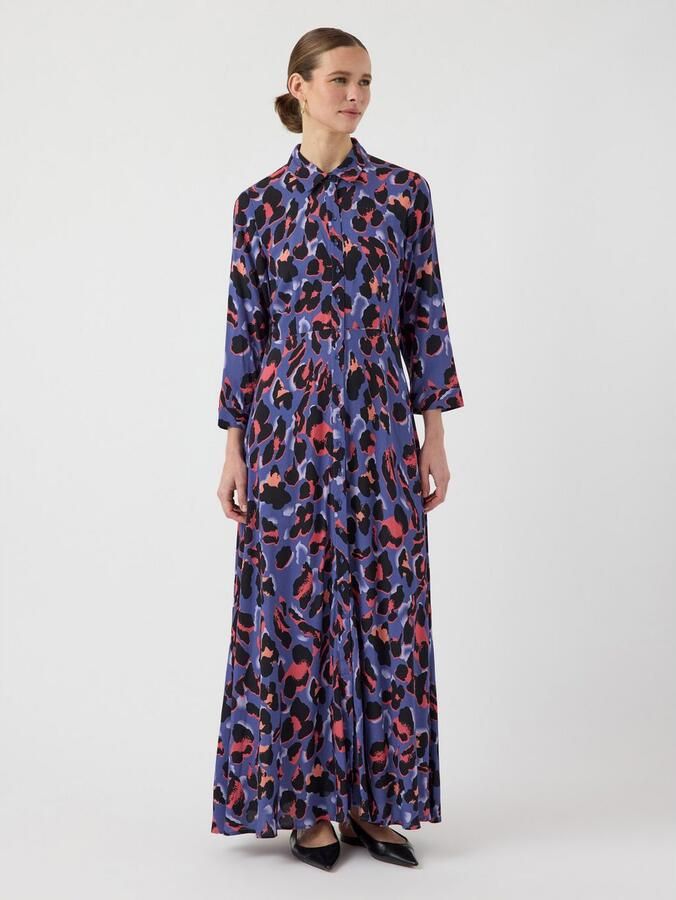 Y.A.S Jurk met overhemdkraag YASSAVANNA LONG SHIRT DRESS - Foto 3