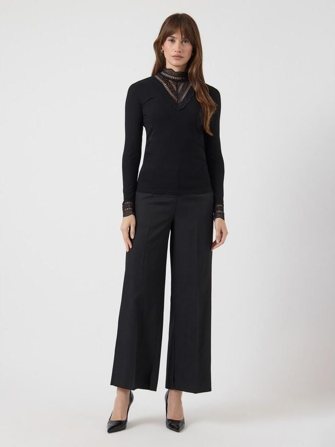 Y.A.S Kanten shirt YASELLINA LS HIGH NECK TOP S. NOOS - Foto 3