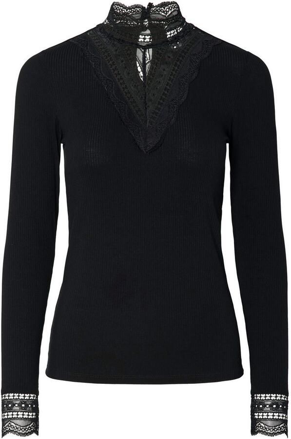 Y.A.S Kanten shirt YASELLINA LS HIGH NECK TOP S. NOOS - Foto 4