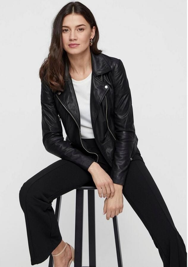 YAS Leren jack met ritszakken model ' SOPHIE' - Foto 2