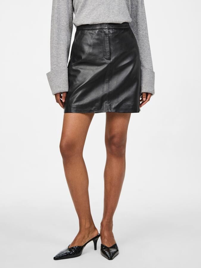 Y.A.S Leren rok YASLYMA HMW LEATHER SKIRT NOOS - Foto 5