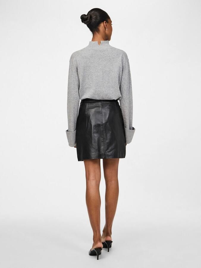 Y.A.S Leren rok YASLYMA HMW LEATHER SKIRT NOOS - Foto 4