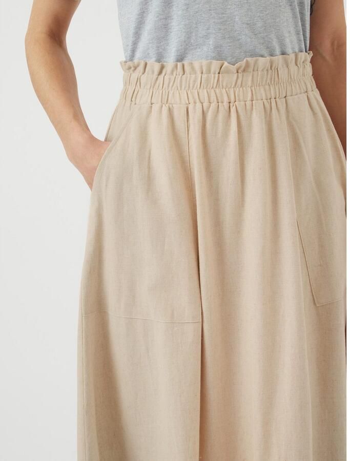 Y.A.S. Dames Rokken Yasflaxy Hw Ankle Skirt Noos Beige